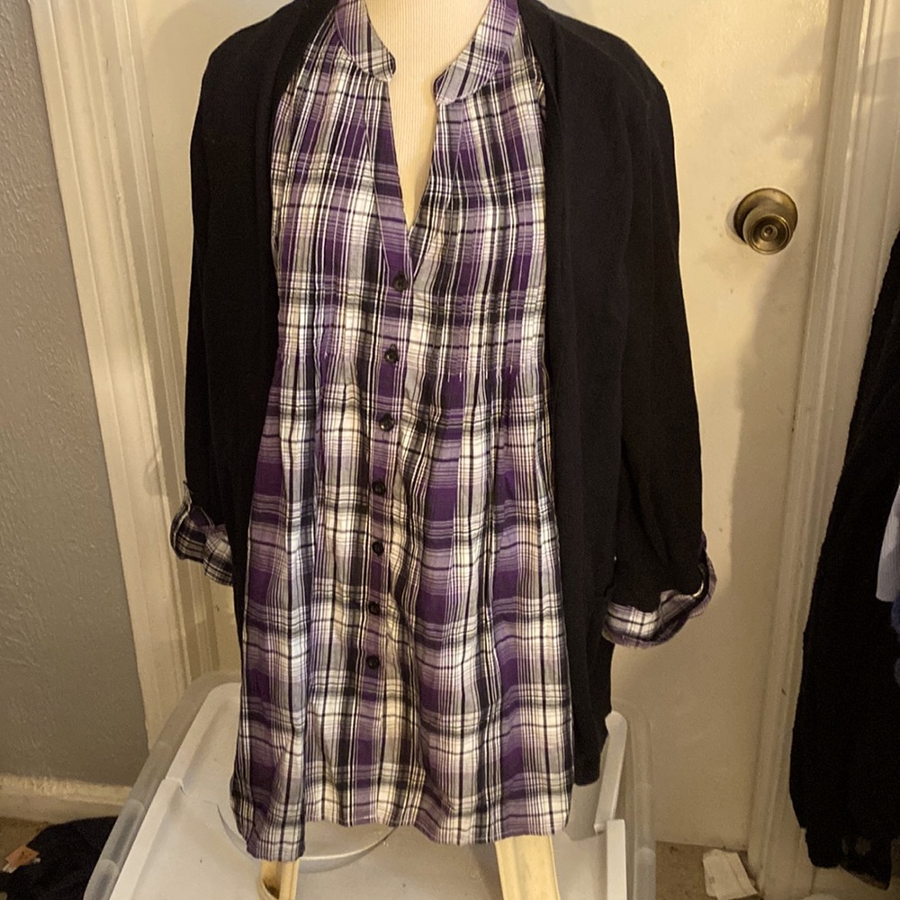 Layered look dressy top by Jasonmaxwell size 1X